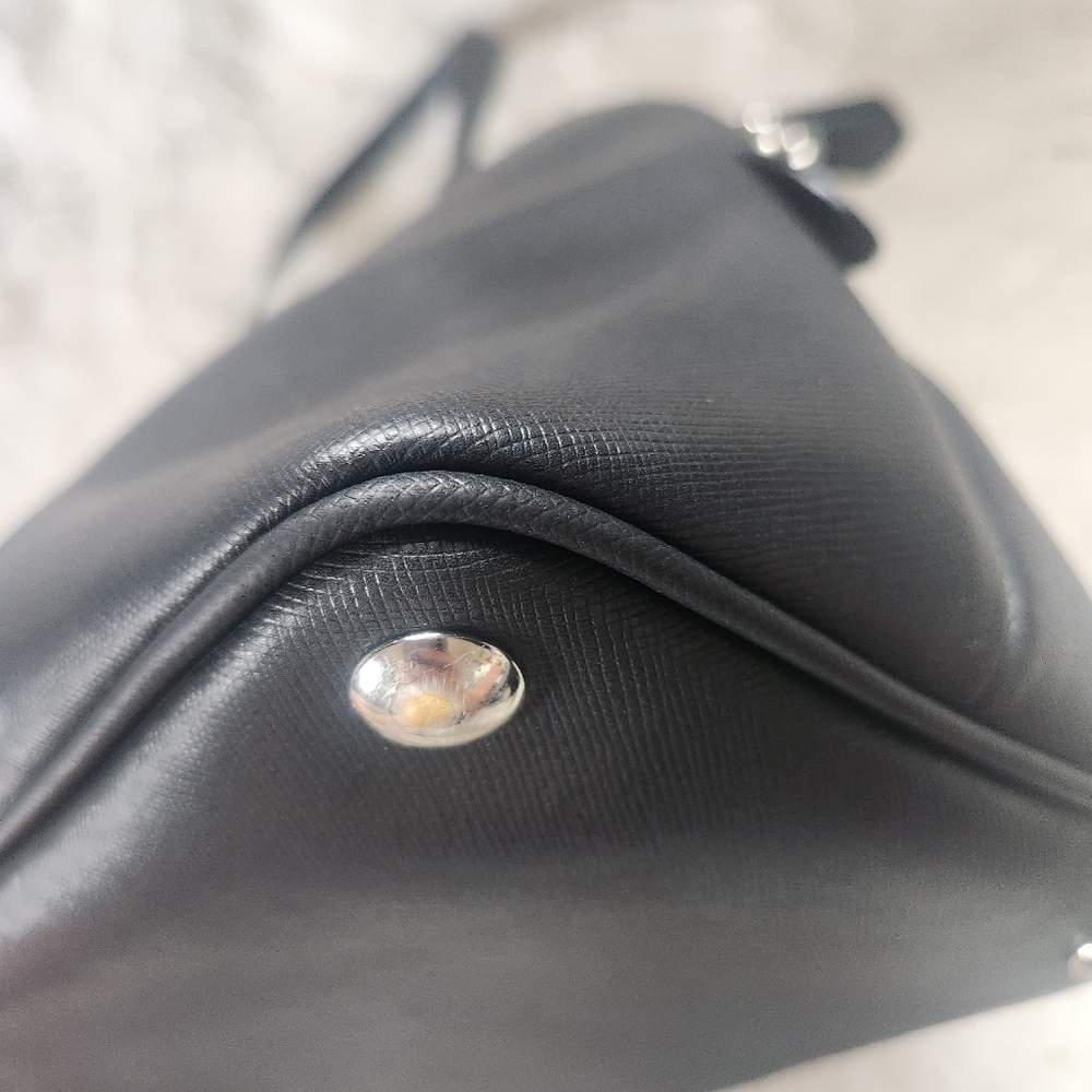Coach Black Peyton Leather Cora Domed Satchel - Picture 14 of 16